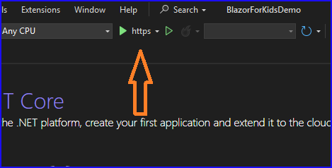 Start application in Debug mode